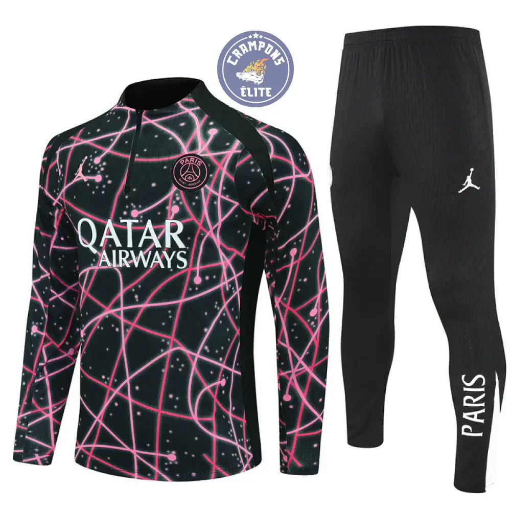 Survêtement d’entraînement demi-zip - PSG 2025/2026 - Noir/Rose/Blanc
