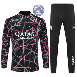 Image of Survêtement d’entraînement demi-zip - PSG 2025/2026 - Noir/Rose/Blanc