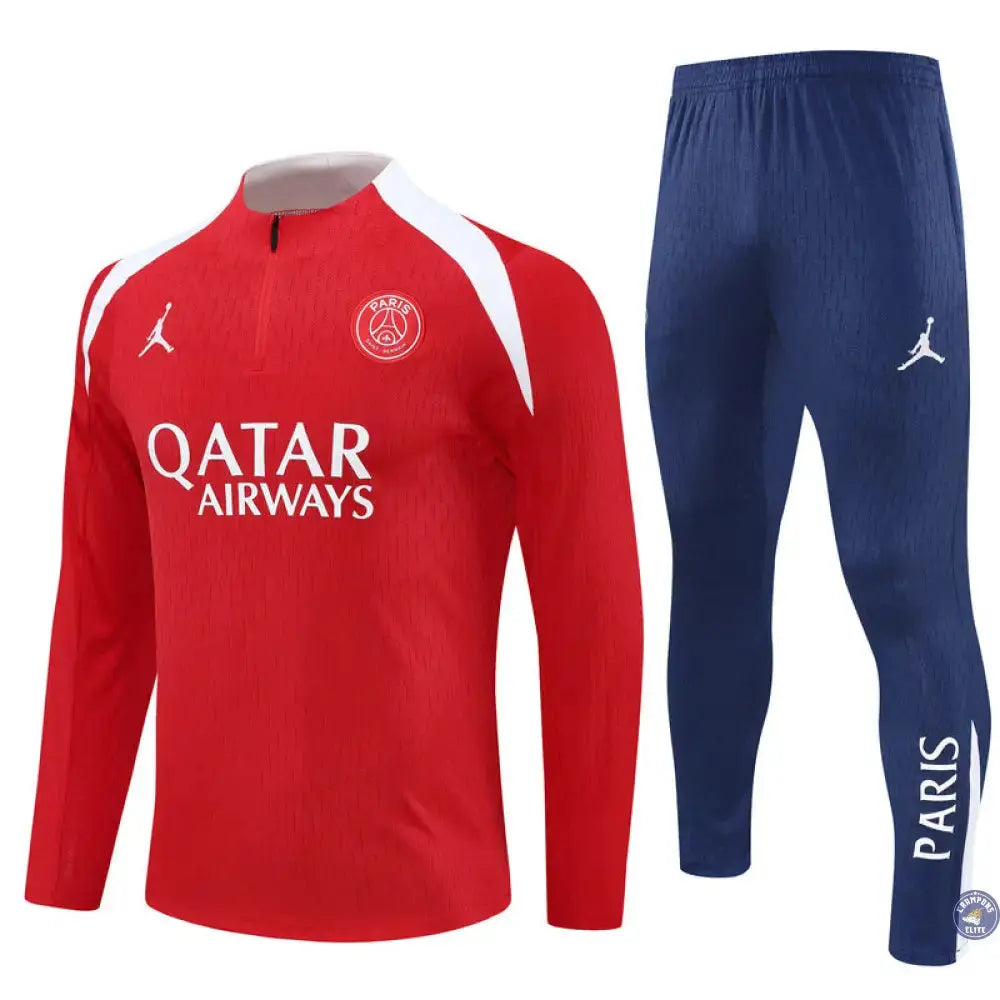 Image of Survêtement d’entraînement demi-zip - PSG 2025/2026 - Rouge/Bleu Marine/Blanc