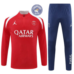 Image of Survêtement d’entraînement demi-zip - PSG 2025/2026 - Rouge/Bleu Marine/Blanc