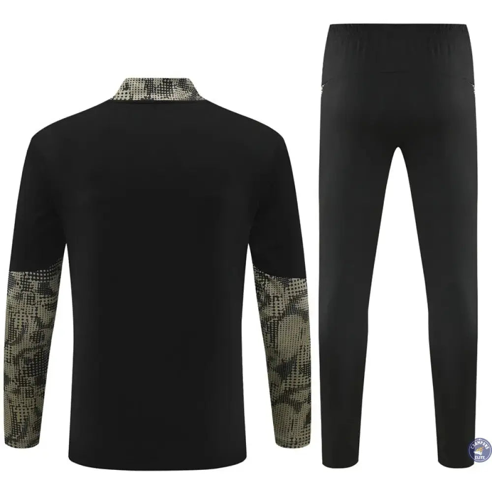 Image of Survêtement d’entraînement demi-zip - PSV 2025/2026 - Kaki/Noir/Blanc