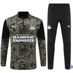 Survêtement d’entraînement demi-zip - PSV 2025/2026 - Kaki/Noir/Blanc