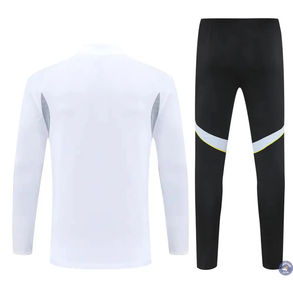Image of Survêtement d’entraînement demi-zip - Real Madrid 2025/2026 - Blanc/Noir/Gris/Jaune