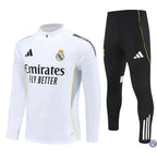 Survêtement d’entraînement demi-zip - Real Madrid 2025/2026 - Blanc/Noir/Gris/Jaune