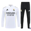 Survêtement d’entraînement demi-zip - Real Madrid 2025/2026 - Blanc/Noir/Gris/Jaune