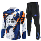 Survêtement d’entraînement demi-zip - Real Madrid 2025/2026 - Bleu/Blanc/Orange/Noir