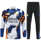 Survêtement d’entraînement demi-zip - Real Madrid 2025/2026 - Bleu/Blanc/Orange/Noir