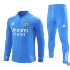 Survêtement d’entraînement demi-zip - Real Madrid 2025/2026 - Bleu Ciel/Blanc