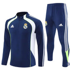 Survêtement d’entraînement demi-zip - Real Madrid 2025/2026 - Bleu Marine/Blanc/Jaune Fluo