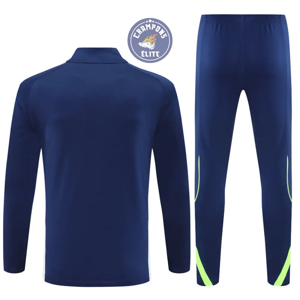 Image of Survêtement d’entraînement demi-zip - Real Madrid 2025/2026 - Bleu Marine/Blanc/Jaune Fluo