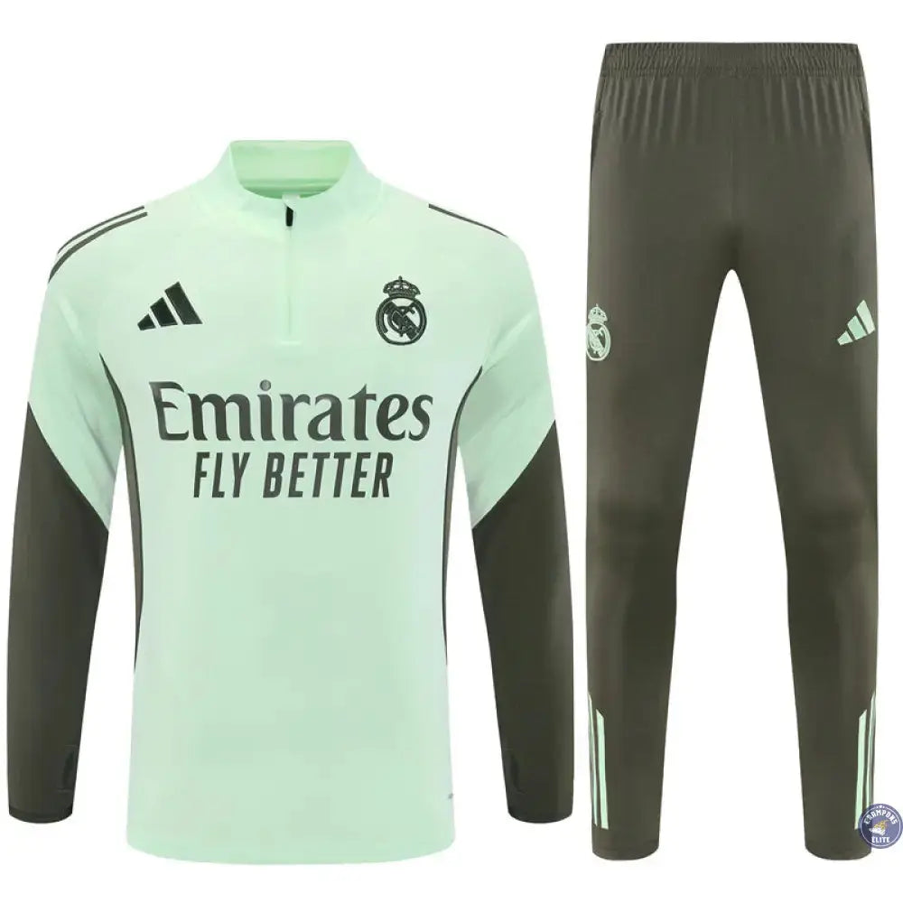 Image of Survêtement d’entraînement demi-zip - Real Madrid 2025/2026 - Bleu Turquoise/Kaki
