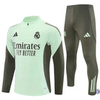 Survêtement d’entraînement demi-zip - Real Madrid 2025/2026 - Bleu Turquoise/Kaki