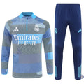 Survêtement d’entraînement demi-zip - Real Madrid 2025/2026 - Gris/Bleu/Bleu Marine