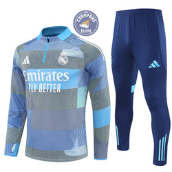 Image of Survêtement d’entraînement demi-zip - Real Madrid 2025/2026 - Gris/Bleu/Bleu Marine