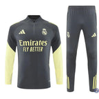 Survêtement d’entraînement demi-zip - Real Madrid 2025/2026 - Gris/Jaune Clair