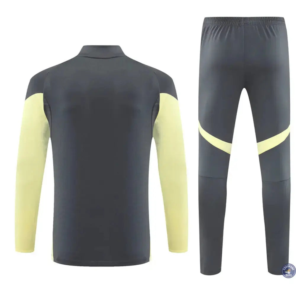 Image of Survêtement d’entraînement demi-zip - Real Madrid 2025/2026 - Gris/Jaune Clair