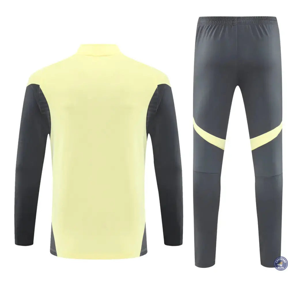 Survêtement d’entraînement demi-zip - Real Madrid 2025/2026 - Jaune Clair/Gris