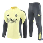 Survêtement d’entraînement demi-zip - Real Madrid 2025/2026 - Jaune Clair/Gris