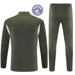 Image of Survêtement d’entraînement demi-zip - Real Madrid 2025/2026 - Kaki/Bleu Turquoise