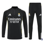 Survêtement d’entraînement demi-zip - Real Madrid 2025/2026 - Noir/Gris/Jaune/Blanc