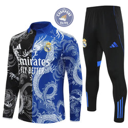 Image of Survêtement d’entraînement demi-zip - Real Madrid 2025/2026 - Version Dragon Bleu/Noir