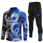 Survêtement d’entraînement demi-zip - Real Madrid 2025/2026 - Version Dragon Bleu/Noir