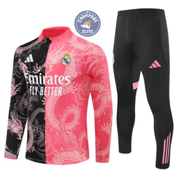 Image of Survêtement d’entraînement demi-zip - Real Madrid 2025/2026 - Version Dragon Rose/Noir