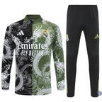 Survêtement d’entraînement demi-zip - Real Madrid 2025/2026 - Version Dragon Vert/Noir