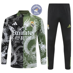 Image of Survêtement d’entraînement demi-zip - Real Madrid 2025/2026 - Version Dragon Vert/Noir