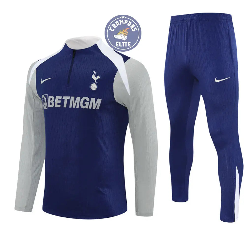 Survêtement d’entraînement demi-zip - Tottenham 2025/2026 - Bleu/Gris/Blanc