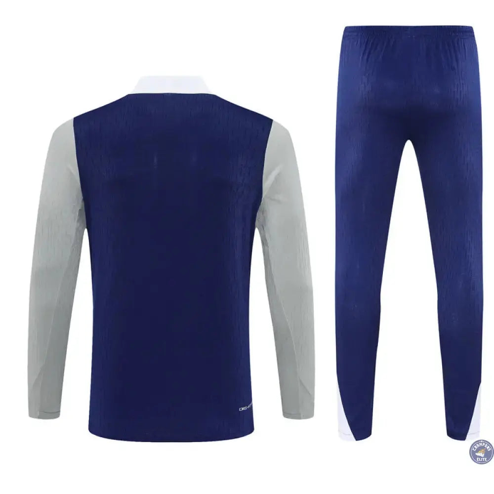 Survêtement d’entraînement demi-zip - Tottenham 2025/2026 - Bleu/Gris/Blanc