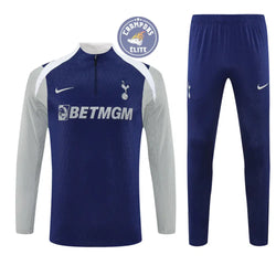 Image of Survêtement d’entraînement demi-zip - Tottenham 2025/2026 - Bleu/Gris/Blanc