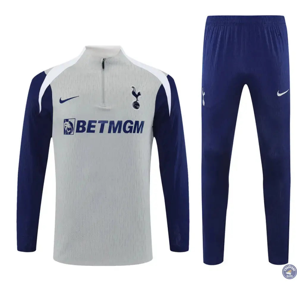 Survêtement d’entraînement demi-zip - Tottenham 2025/2026 - Gris/Bleu/Blanc