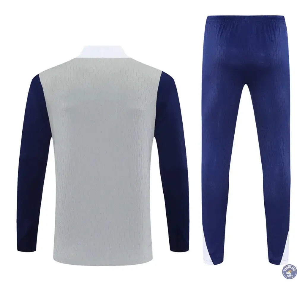 Survêtement d’entraînement demi-zip - Tottenham 2025/2026 - Gris/Bleu/Blanc