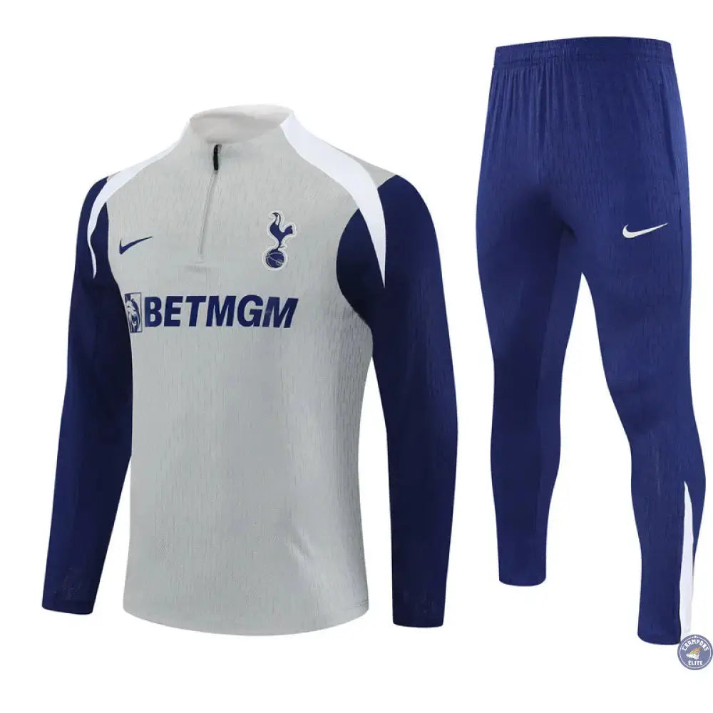 Survêtement d’entraînement demi-zip - Tottenham 2025/2026 - Gris/Bleu/Blanc