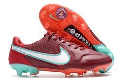 Image of Tiempo 9 Elite FG Bordeaux/Blanc/Turquoise