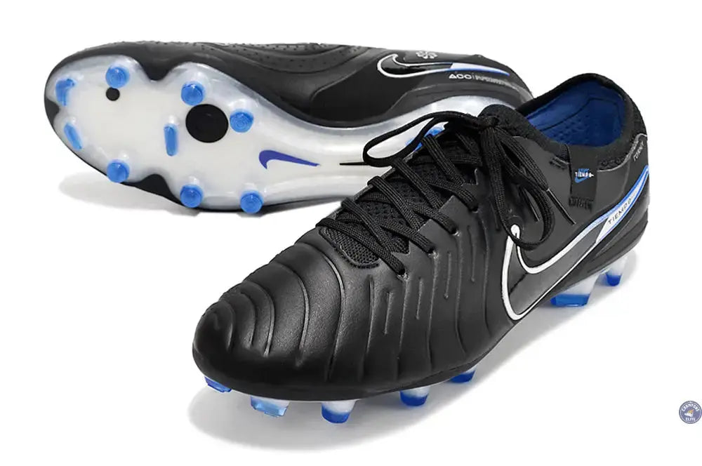 Image of Tiempo Legend 10 Elite FG Shadow - Noir/Chrome/Bleu