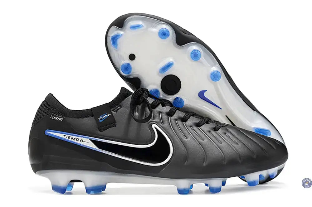 Image of Tiempo Legend 10 Elite FG Shadow - Noir/Chrome/Bleu