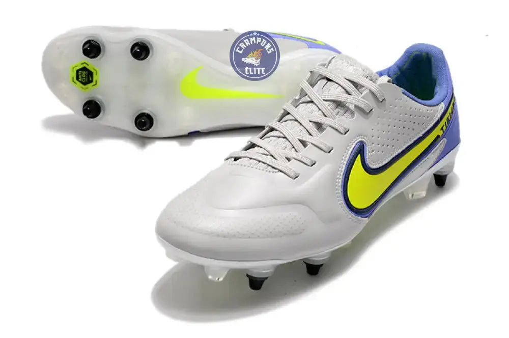 Tiempo Legend 9 Elite SG-PRO Recharge -Gris/Jaune Fluo/Bleu