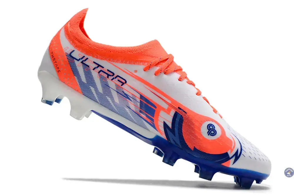 Ultra Ultimate FG Firm Ground - Blanc/Bleu/Orange