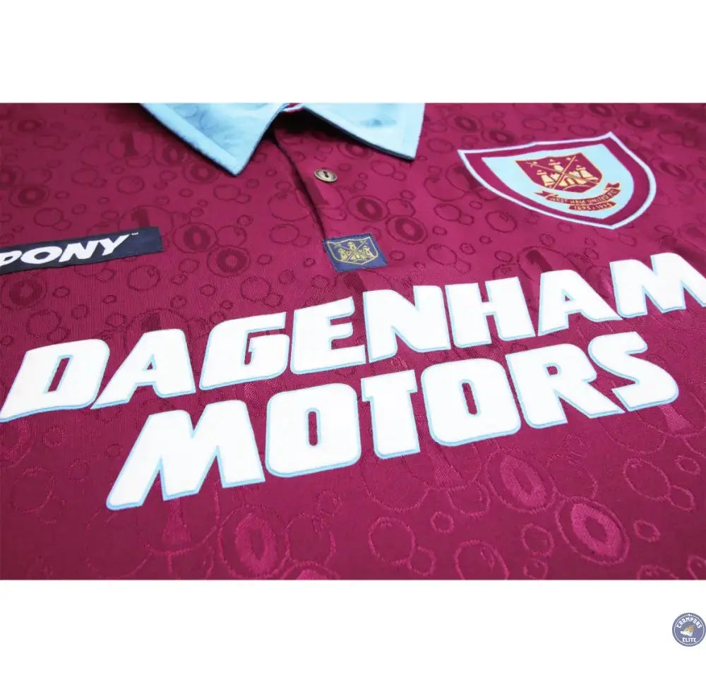 West Ham 1995/96 Domicile à manches longues
