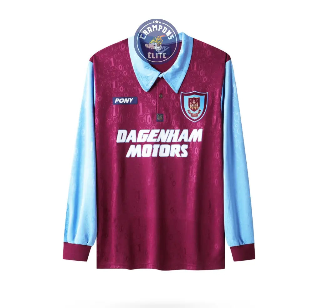 West Ham 1995/96 Domicile à manches longues