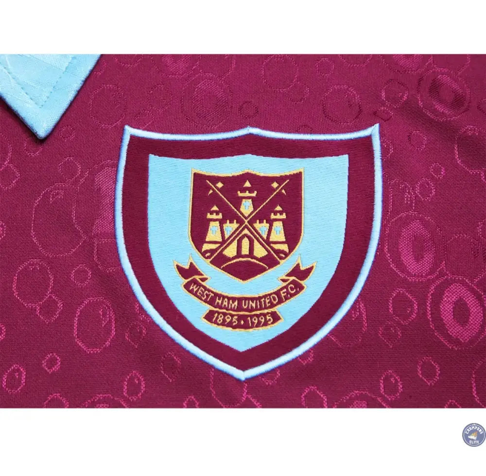 West Ham 1995/96 Domicile à manches longues
