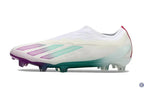 X Crazyfast Elite Laceless FG Blanc/Violet/Vert