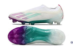 X Crazyfast Elite Laceless FG Blanc/Violet/Vert