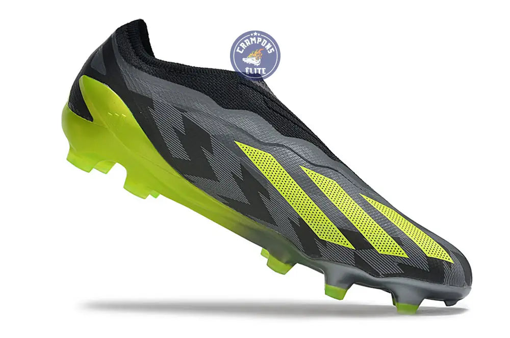 X Crazyfast Elite Laceless FG Crazycharged - Noir/Jaune/Gris ÉDITION LIMITÉE