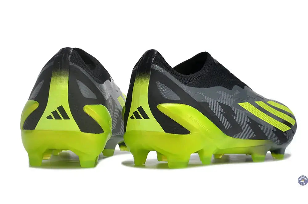 X Crazyfast Elite Laceless FG Crazycharged - Noir/Jaune/Gris ÉDITION LIMITÉE