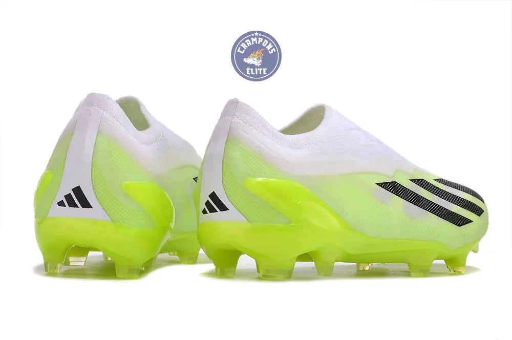 Image of X Crazyfast Elite Laceless FG Crazyrush - Blanc/Noir/Lucid Lemon