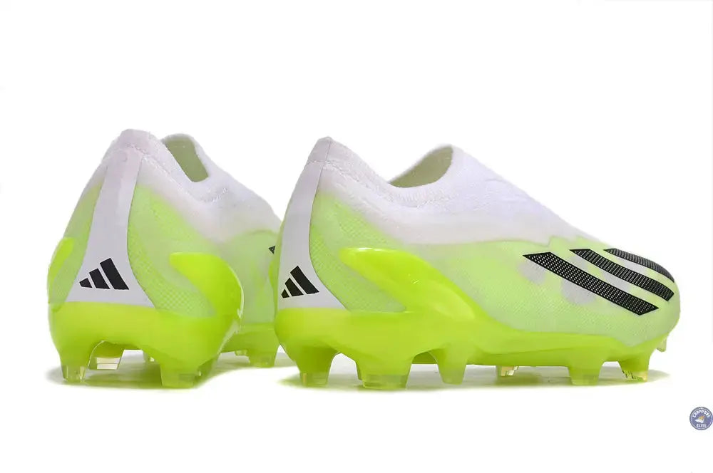 X Crazyfast Elite Laceless FG Crazyrush - Blanc/Noir/Lucid Lemon