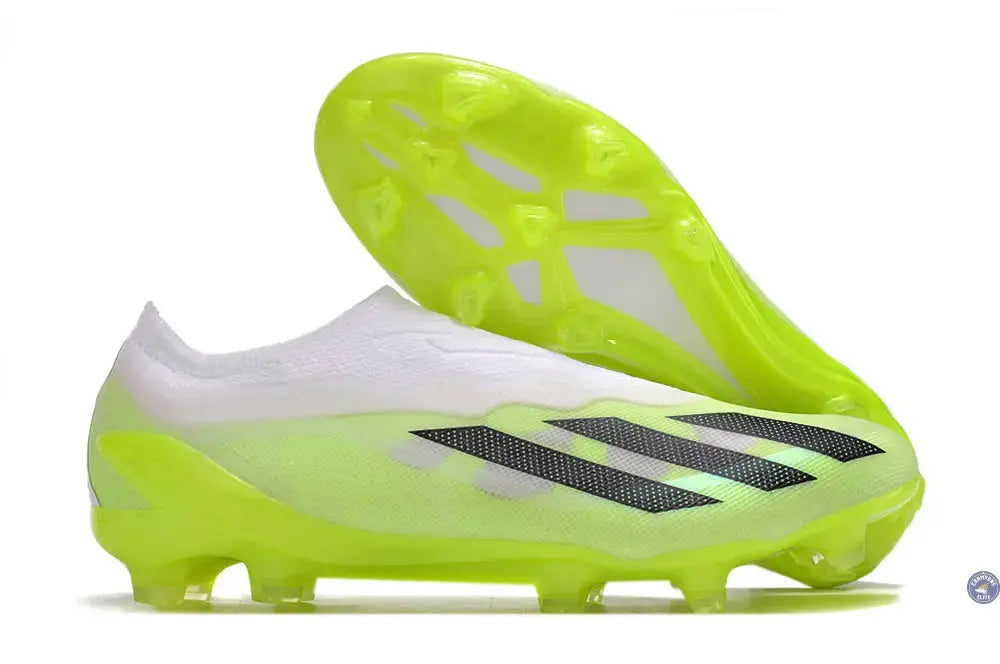 X Crazyfast Elite Laceless FG Crazyrush - Blanc/Noir/Lucid Lemon